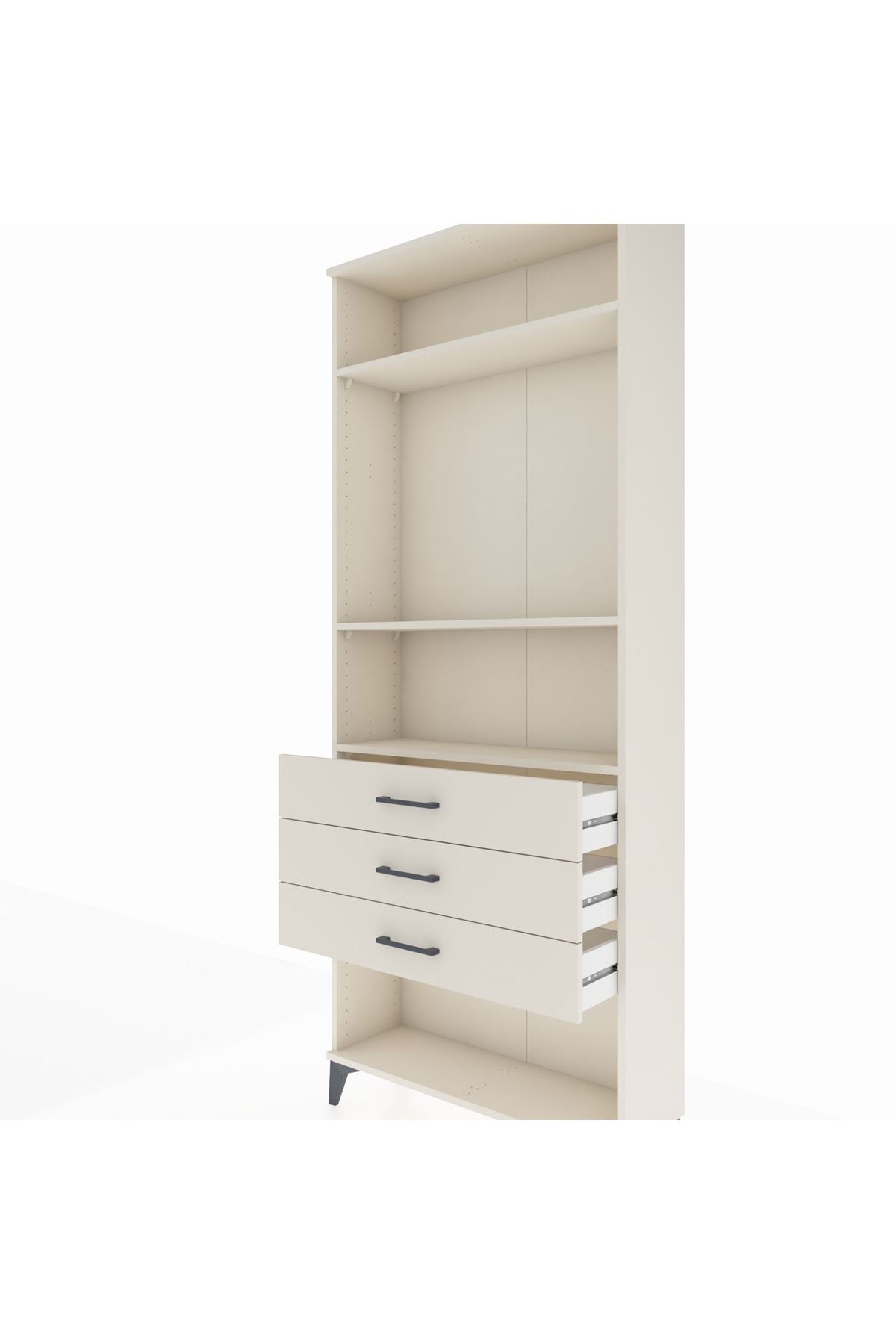 Arges Dolap 3 Raflı 3 Çekmeceli 88x30x221 - S30M084V1A