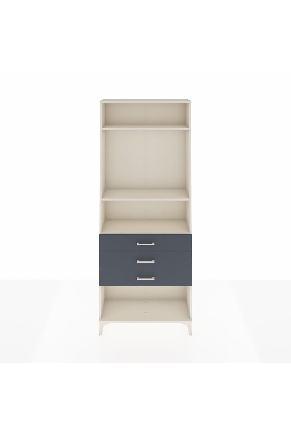 Arges Dolap 3 Raflı 3 Çekmeceli 88x30x221 - S30M084V2A
