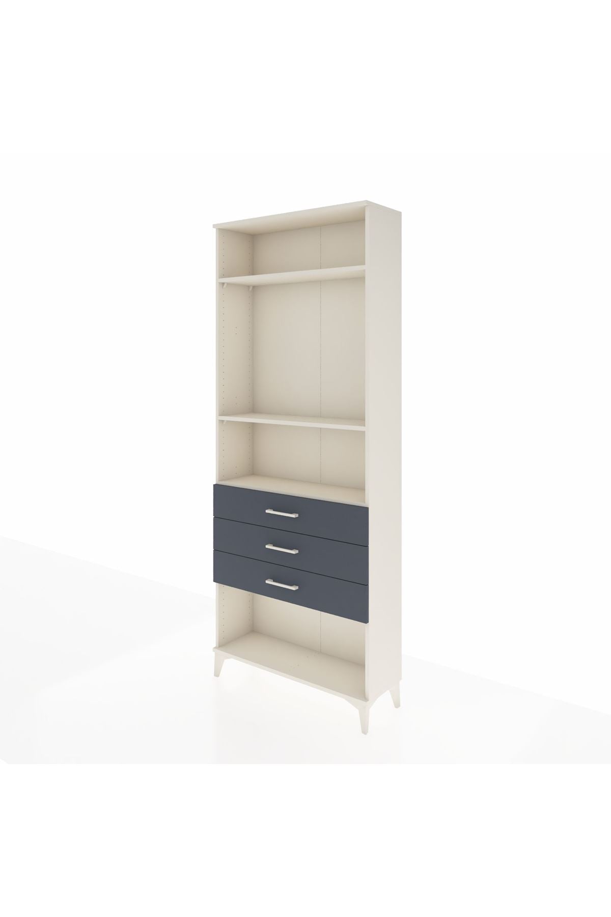 Arges Dolap 3 Raflı 3 Çekmeceli 88x30x221 - S30M084V2A