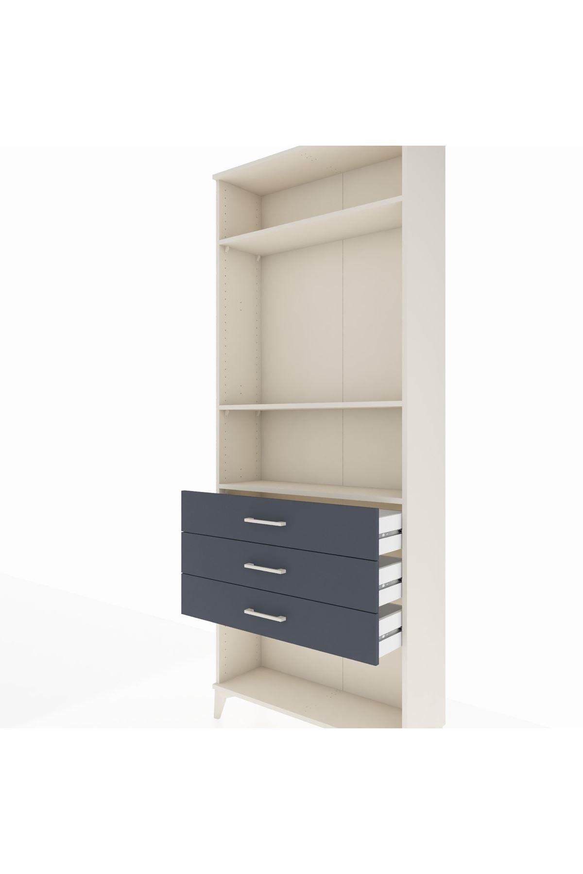 Arges Dolap 3 Raflı 3 Çekmeceli 88x30x221 - S30M084V2A