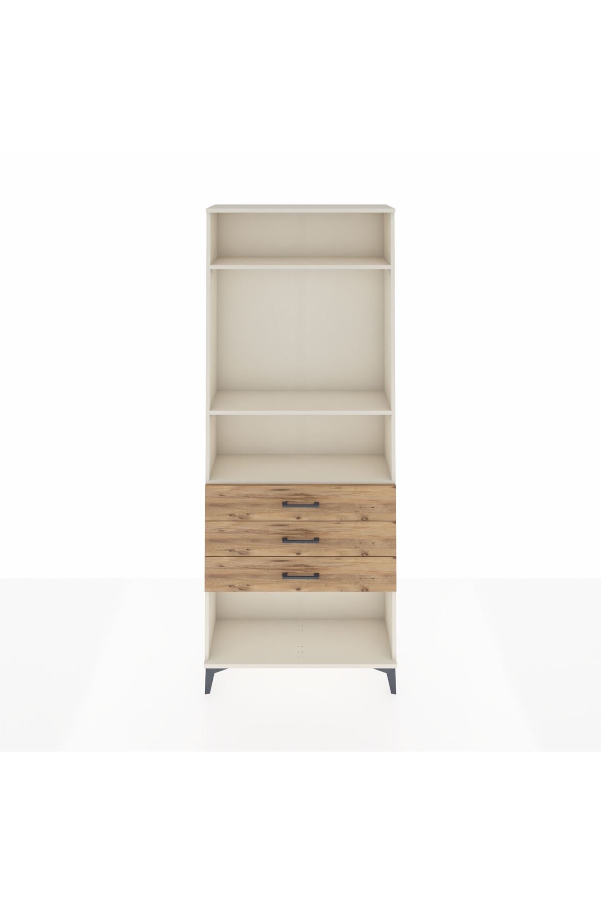 Arges Dolap 3 Raflı 3 Çekmeceli 88x30x221 - S30M084V3A