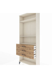 Arges Dolap 3 Raflı 3 Çekmeceli 88x30x221 - S30M084V3A