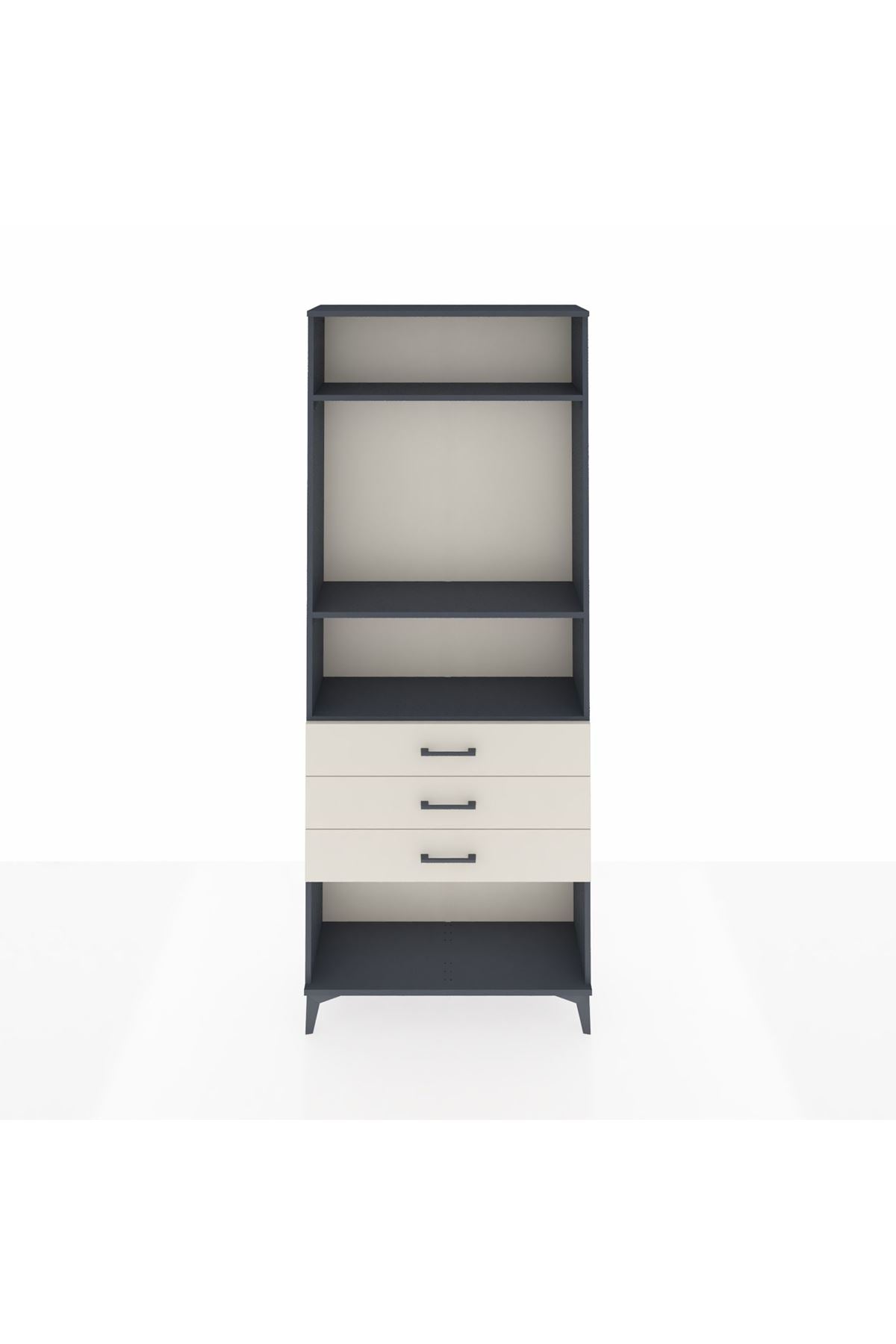 Arges Dolap 3 Raflı 3 Çekmeceli 88x30x221 - S30M084V4A