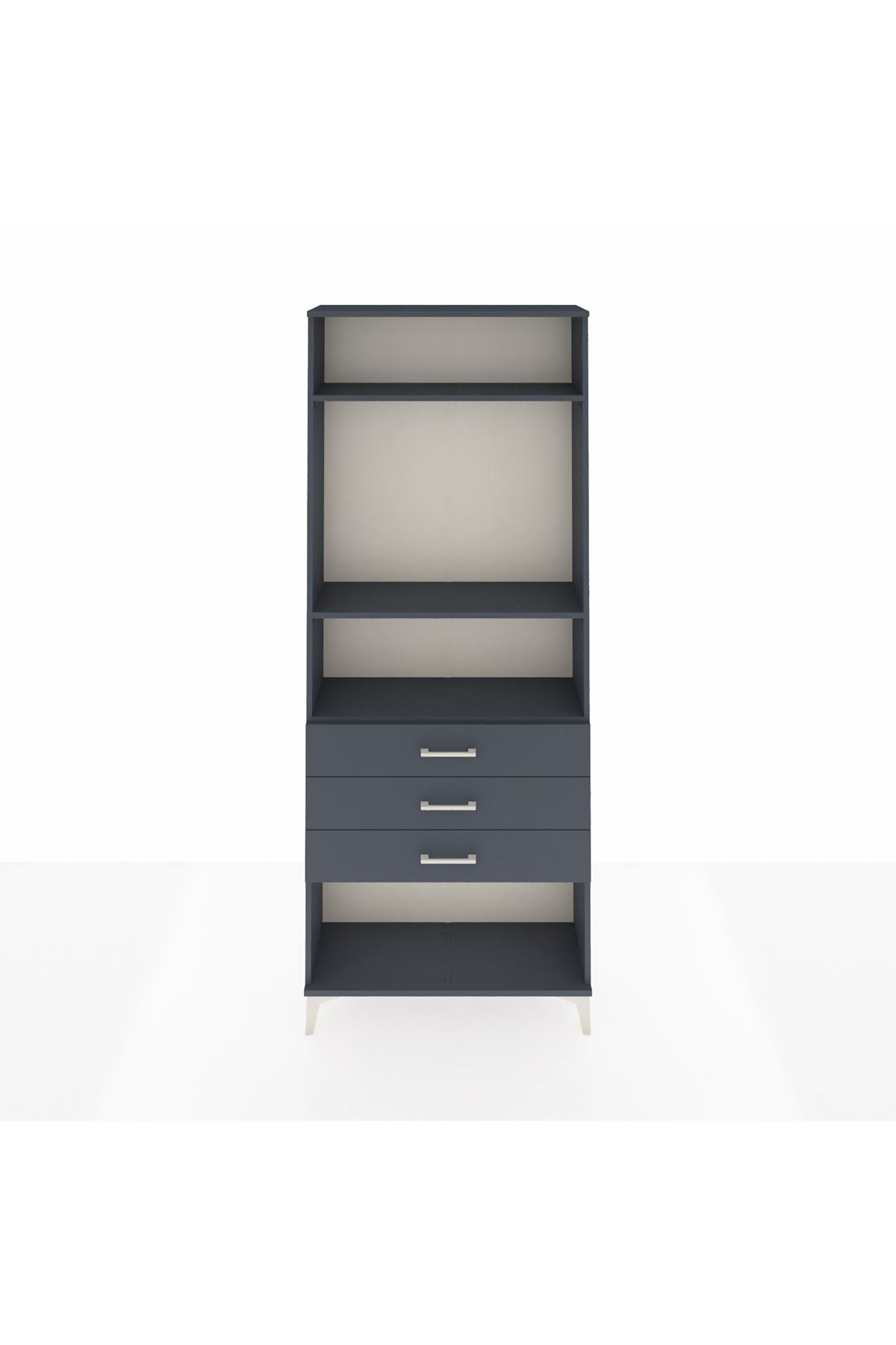 Arges Dolap 3 Raflı 3 Çekmeceli 88x30x221 - S30M084V5A