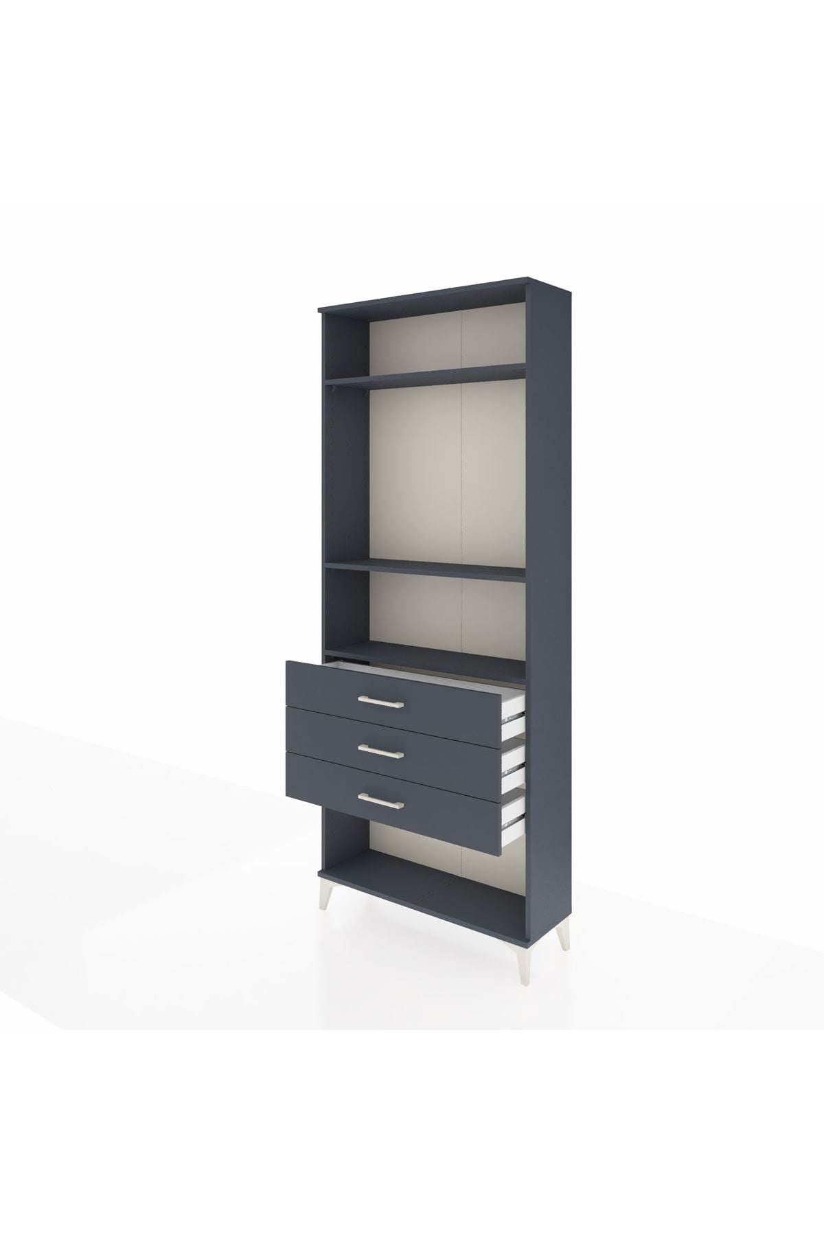 Arges Dolap 3 Raflı 3 Çekmeceli 88x30x221 - S30M084V5A