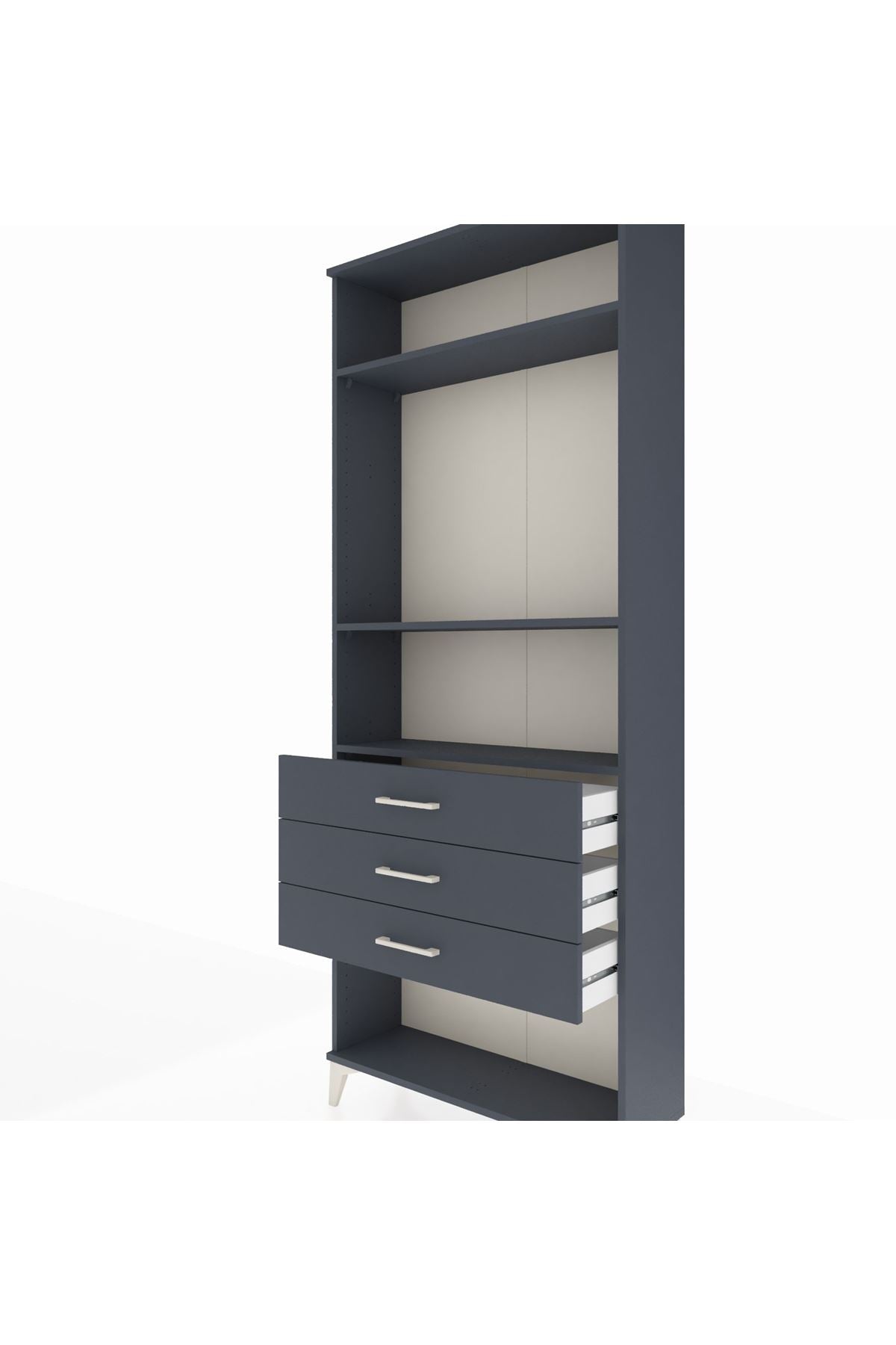 Arges Dolap 3 Raflı 3 Çekmeceli 88x30x221 - S30M084V5A