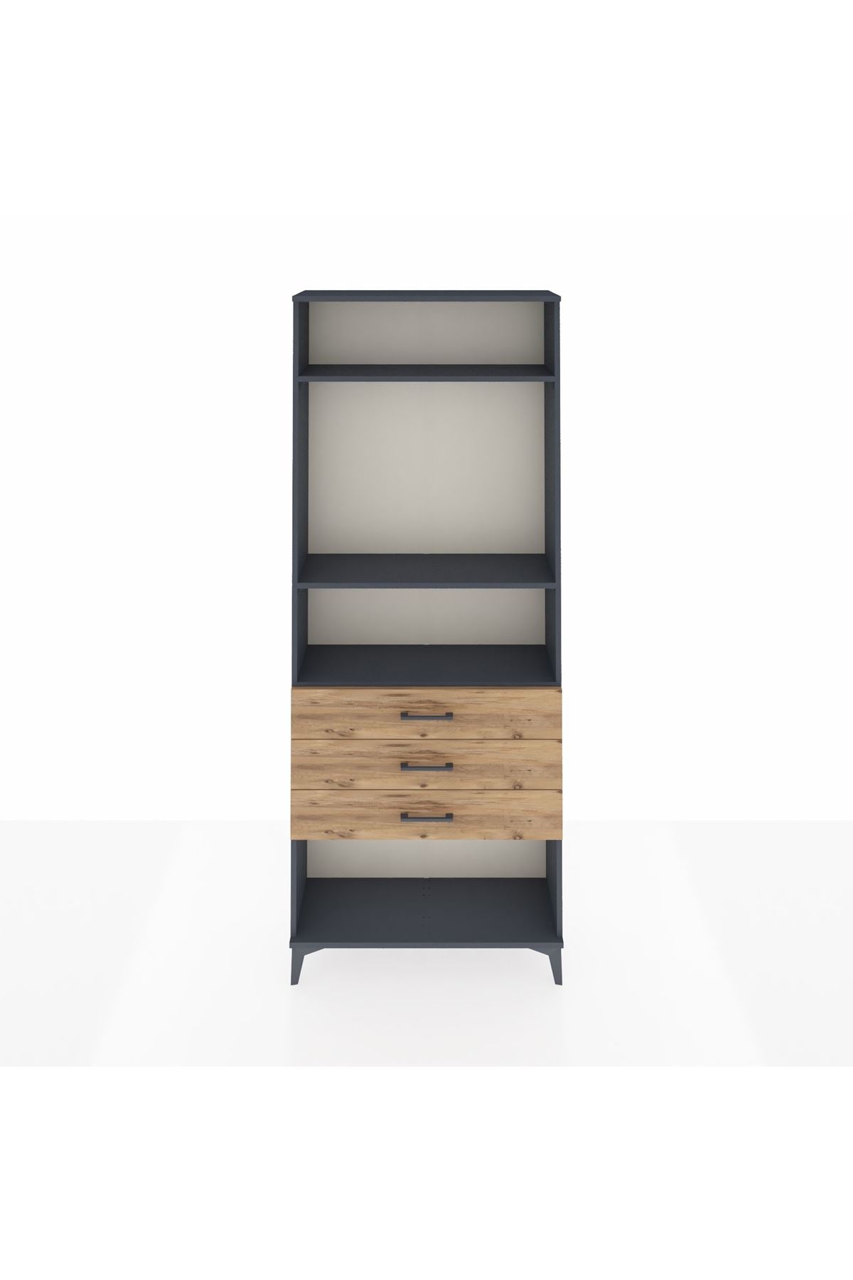 Arges Dolap 3 Raflı 3 Çekmeceli 88x30x221 - S30M084V6A