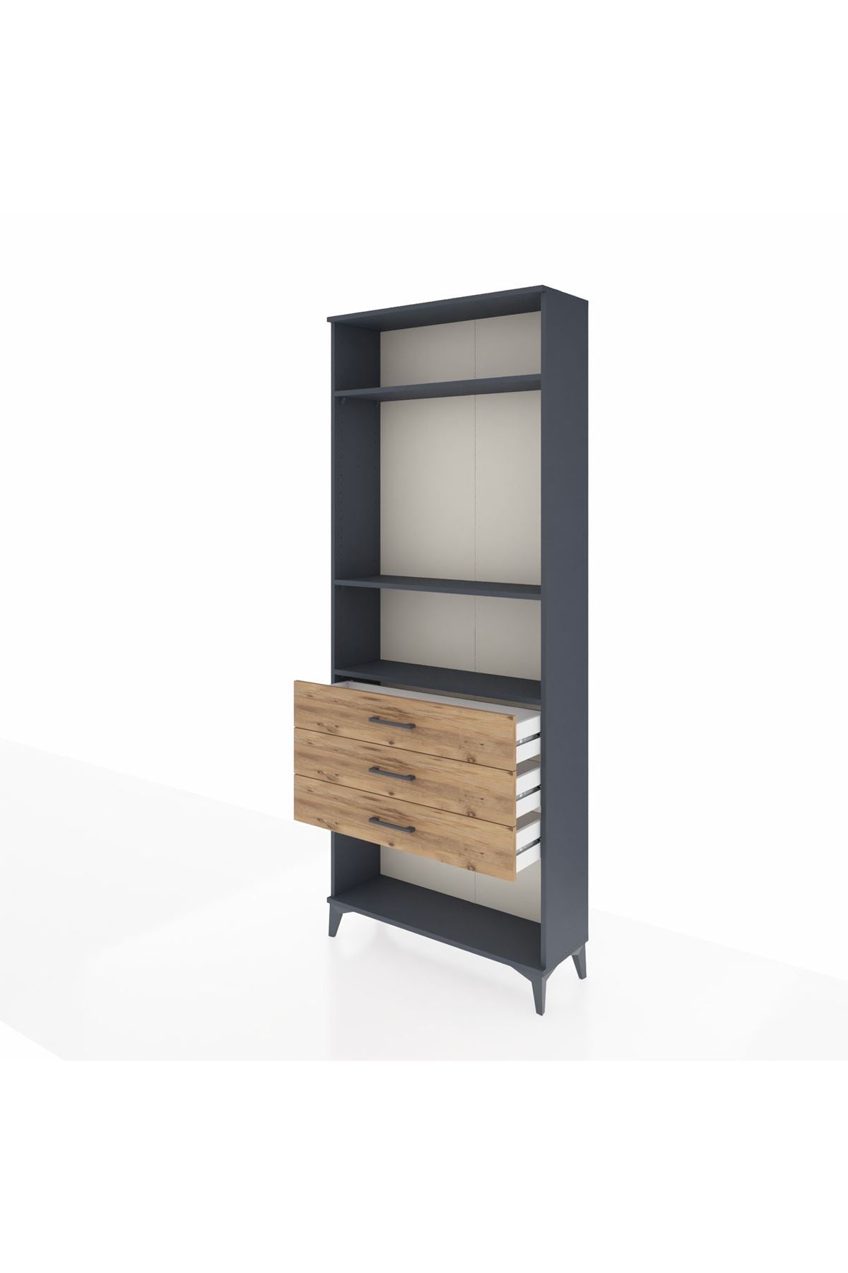 Arges Dolap 3 Raflı 3 Çekmeceli 88x30x221 - S30M084V6A