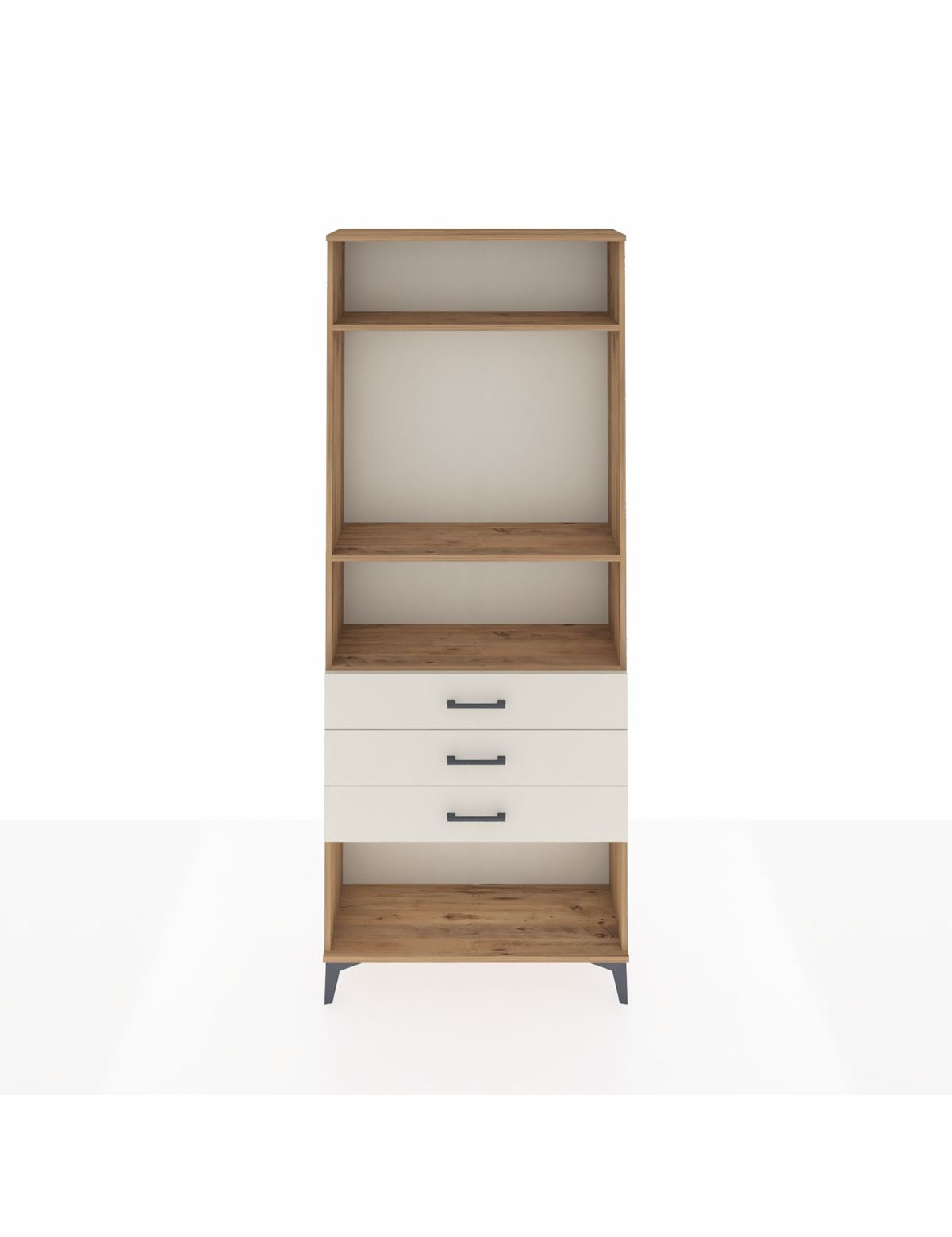 Arges Dolap 3 Raflı 3 Çekmeceli 88x30x221 - S30M084V7A