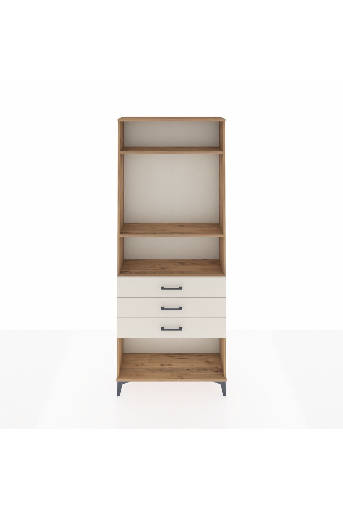 Arges Dolap 3 Raflı 3 Çekmeceli 88x30x221 - S30M084V7A