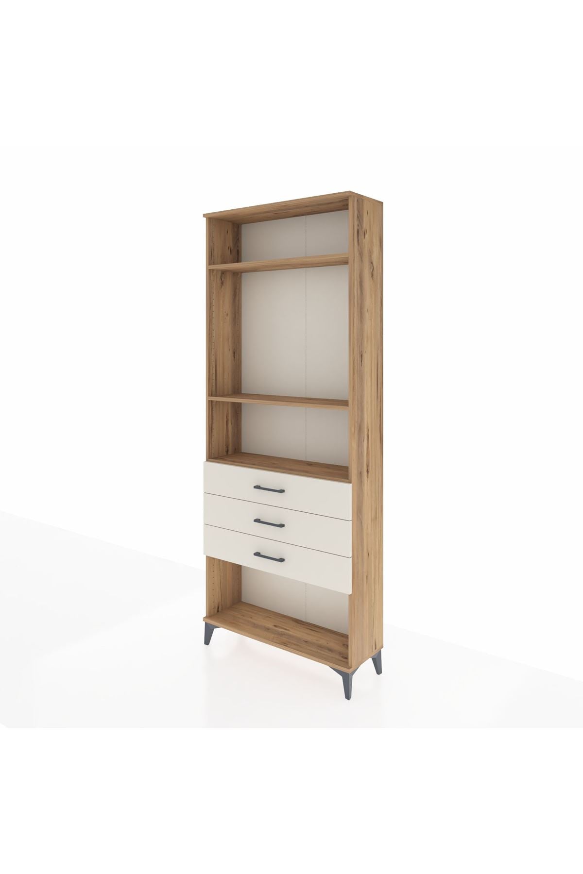 Arges Dolap 3 Raflı 3 Çekmeceli 88x30x221 - S30M084V7A