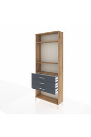 Arges Dolap 3 Raflı 3 Çekmeceli 88x30x221 - S30M084V8A