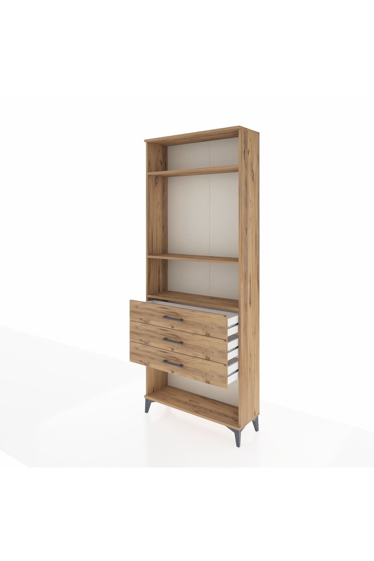 Arges Dolap 3 Raflı 3 Çekmeceli 88x30x221 - S30M084V9A