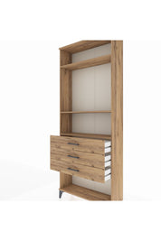 Arges Dolap 3 Raflı 3 Çekmeceli 88x30x221 - S30M084V9A