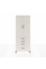 Arges Dolap 2 Raflı 4 Çekmeceli Tek Askılı 88x30x221