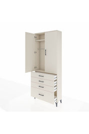 Arges Dolap 2 Raflı 4 Çekmeceli Tek Askılı 88x30x221 - S30M085V1A