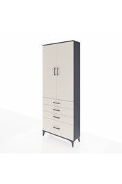 Arges Dolap 2 Raflı 4 Çekmeceli Tek Askılı 88x30x221 - S30M085V4A
