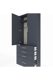 Arges Dolap 2 Raflı 4 Çekmeceli Tek Askılı 88x30x221 - S30M085V5A