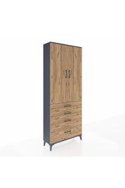 Arges Dolap 2 Raflı 4 Çekmeceli Tek Askılı 88x30x221 - S30M085V6A