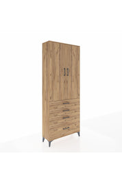 Arges Dolap 2 Raflı 4 Çekmeceli Tek Askılı 88x30x221 - S30M085V9A