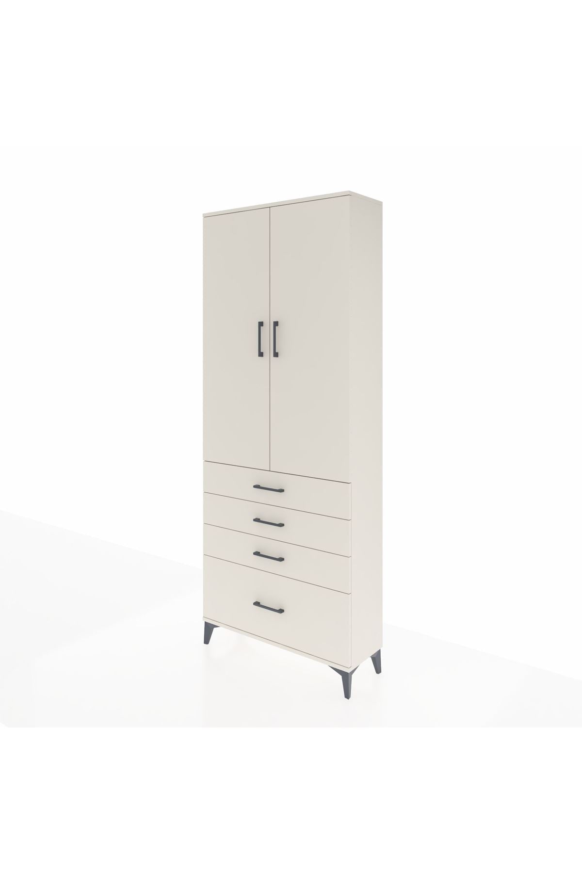 Arges Dolap 3 Raflı 4 Çekmeceli 2 Kapaklı 88x30x221 - S30M086V1A