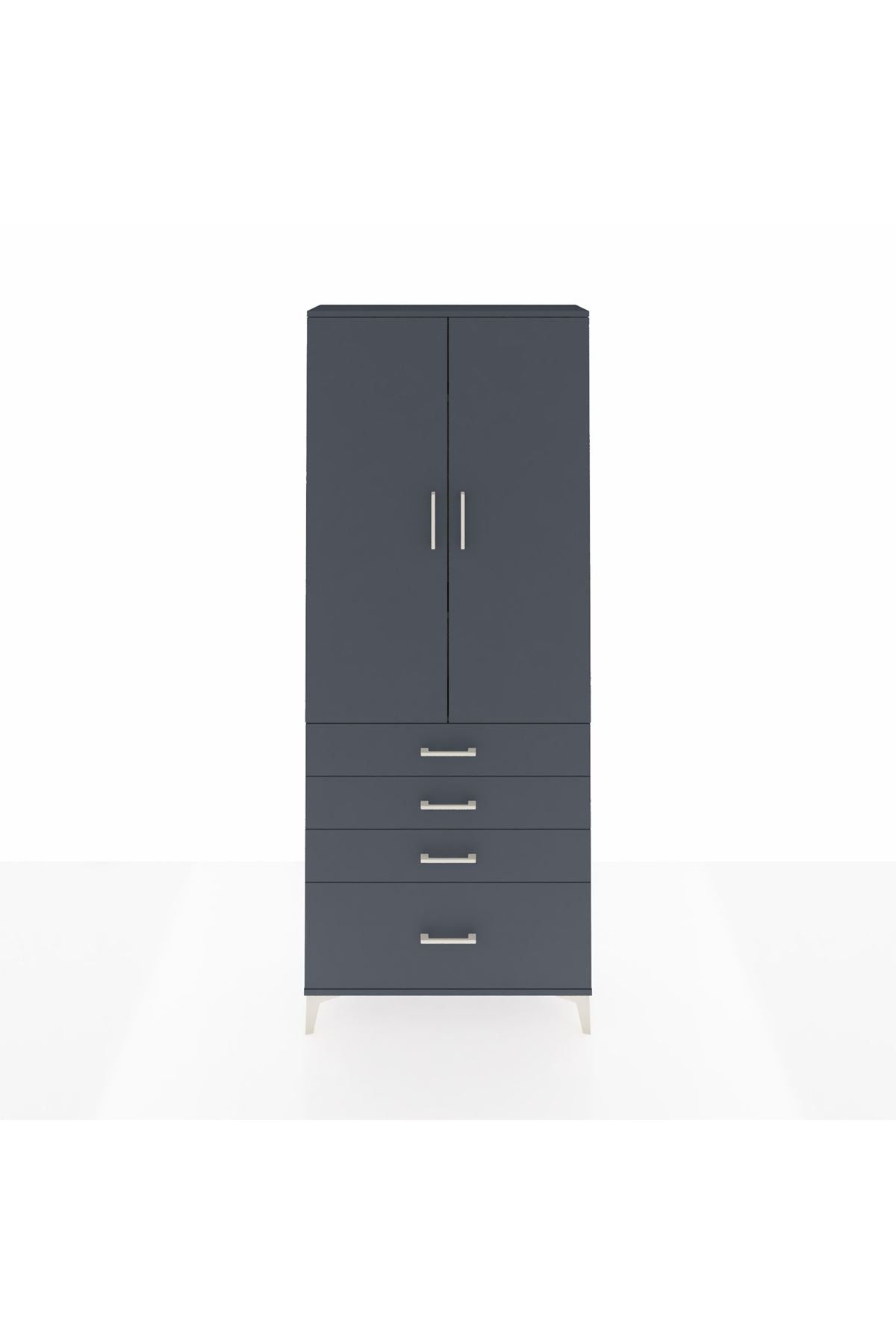 Arges Dolap 3 Raflı 4 Çekmeceli 2 Kapaklı 88x30x221 - S30M086V5A