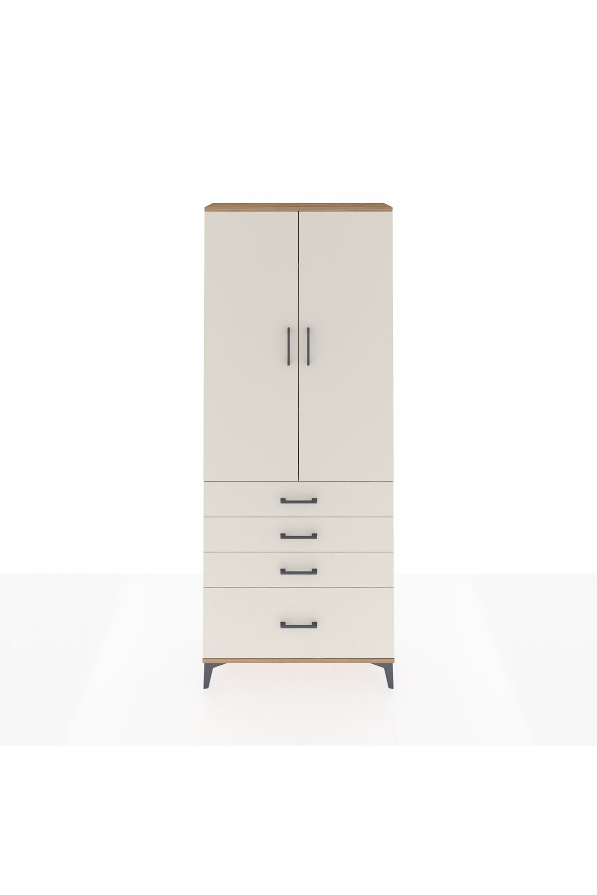 Arges Dolap 3 Raflı 4 Çekmeceli 2 Kapaklı 88x30x221 - S30M086V7A
