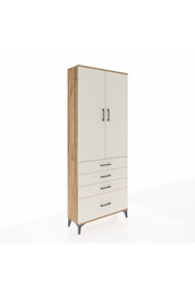 Arges Dolap 3 Raflı 4 Çekmeceli 2 Kapaklı 88x30x221 - S30M086V7A