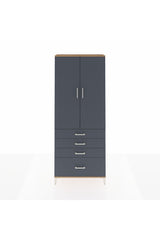 Arges Dolap 3 Raflı 4 Çekmeceli 2 Kapaklı 88x30x221