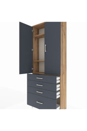 Arges Dolap 3 Raflı 4 Çekmeceli 2 Kapaklı 88x30x221 - S30M086V8A