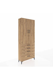 Arges Dolap 3 Raflı 4 Çekmeceli 2 Kapaklı 88x30x221 - S30M086V9A
