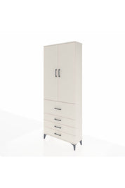 Arges Dolap 2 Raflı 4 Çekmeceli Tek Askılı 88x30x221 - S30M088V1A