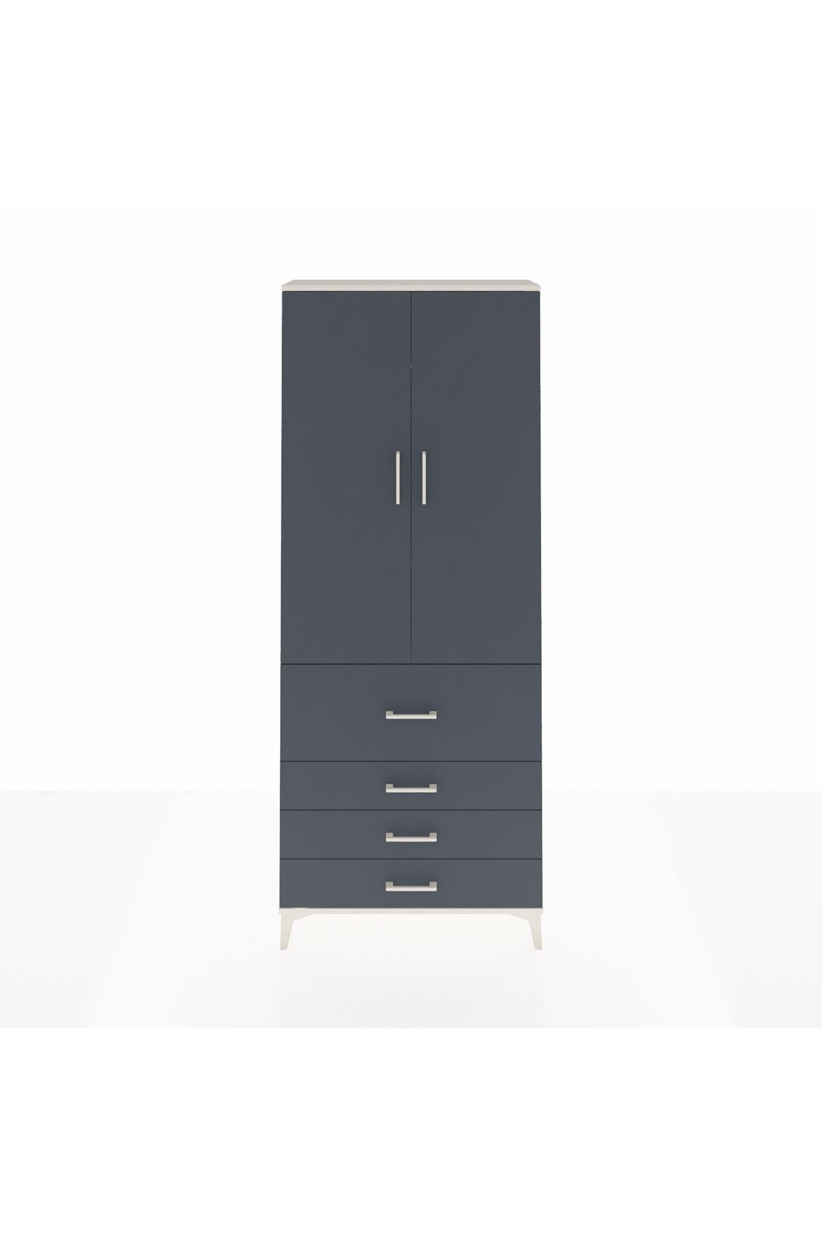 Arges Dolap 3 Raflı 4 Çekmeceli 2 Kapaklı 88x30x221 - S30M089V2A