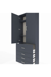 Arges Dolap 3 Raflı 4 Çekmeceli 2 Kapaklı 88x30x221 - S30M089V5A