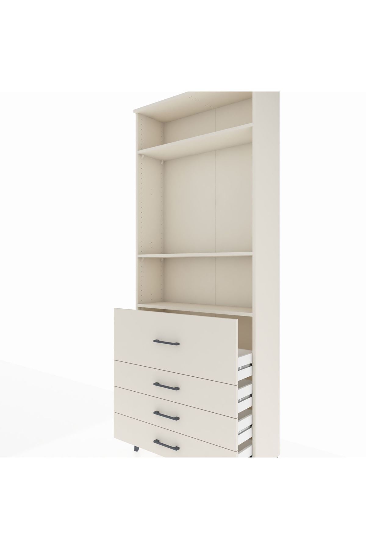 Arges Dolap 3 Raflı 4 Çekmeceli 88x30x221 - S30M090V1A