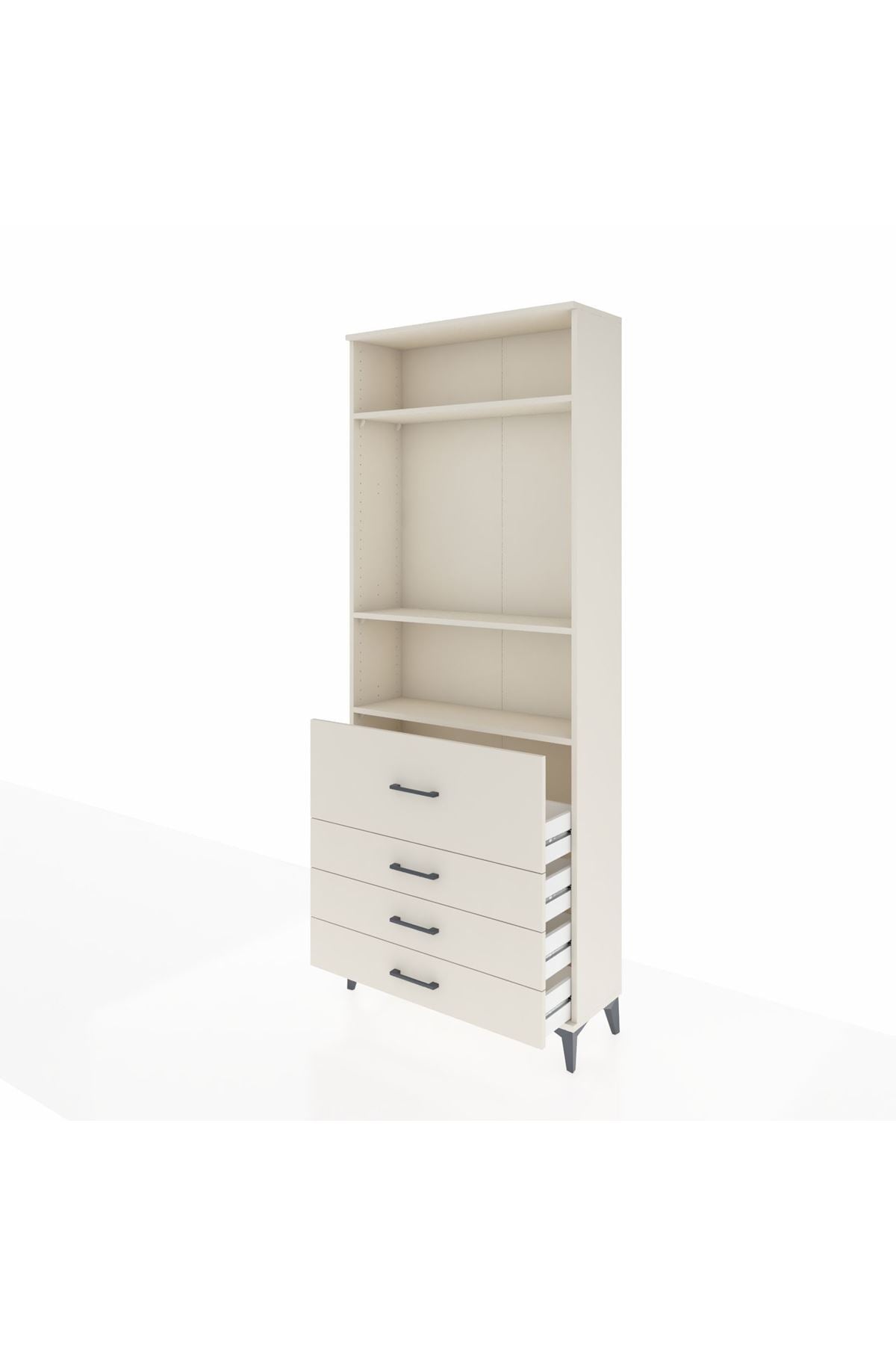 Arges Dolap 3 Raflı 4 Çekmeceli 88x30x221 - S30M090V1A