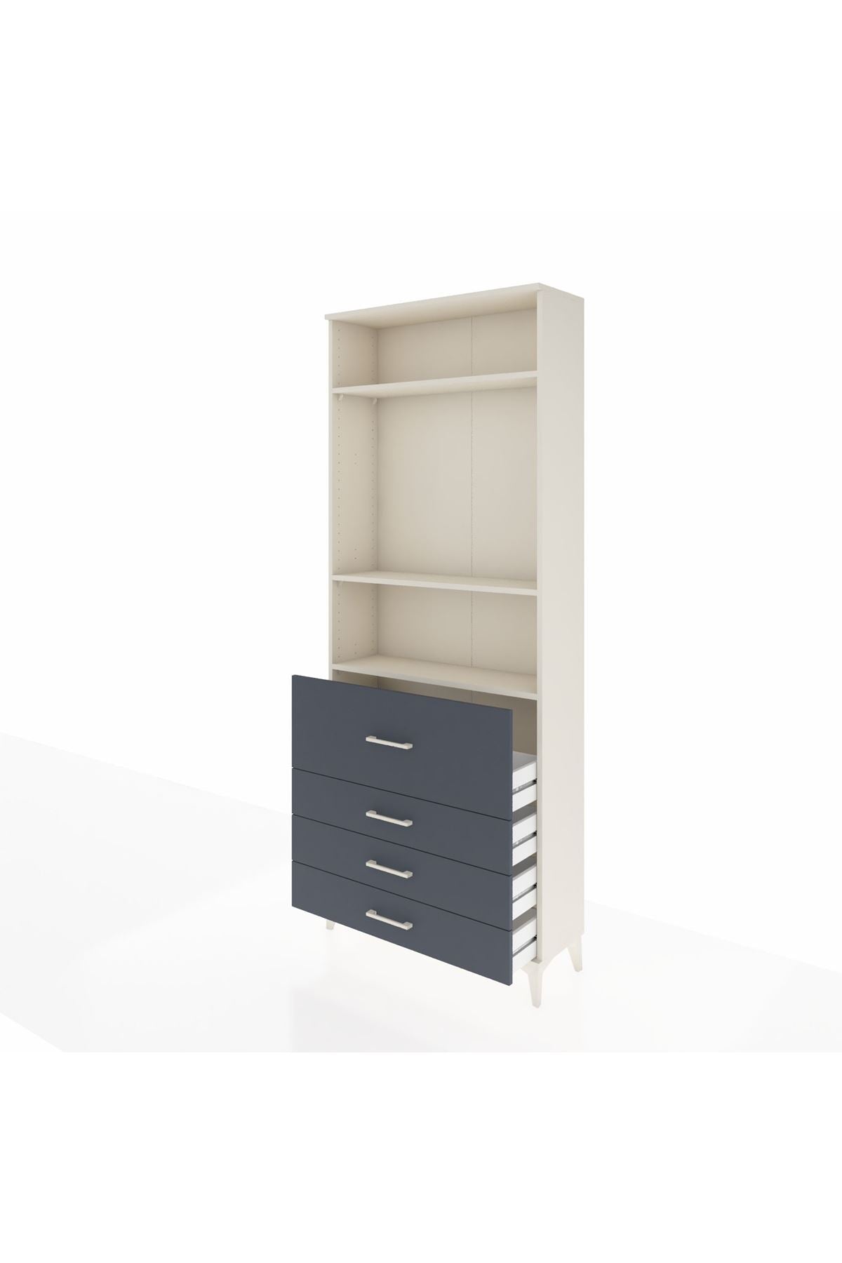 Arges Dolap 3 Raflı 4 Çekmeceli 88x30x221 - S30M090V2A