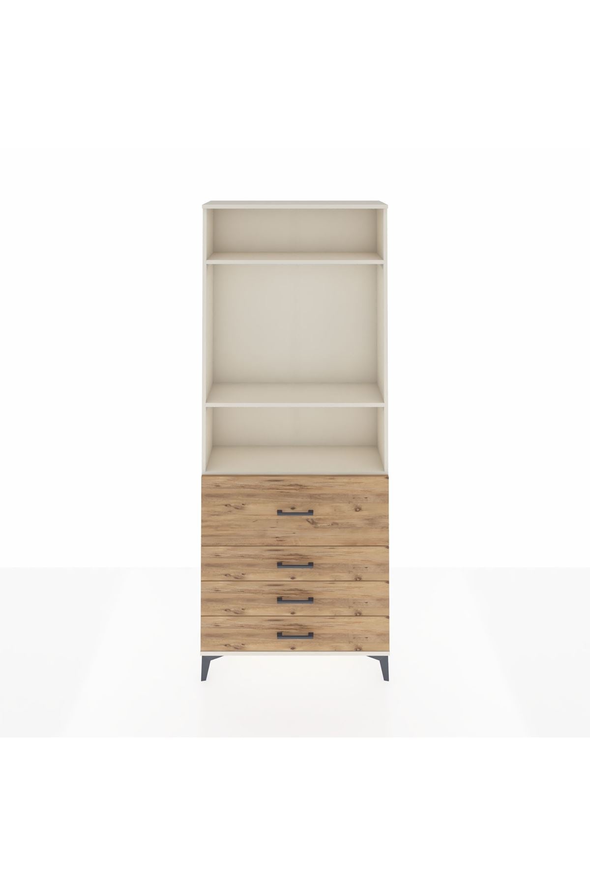 Arges Dolap 3 Raflı 4 Çekmeceli 88x30x221 - S30M090V3A