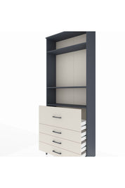 Arges Dolap 3 Raflı 4 Çekmeceli 88x30x221 - S30M090V4A