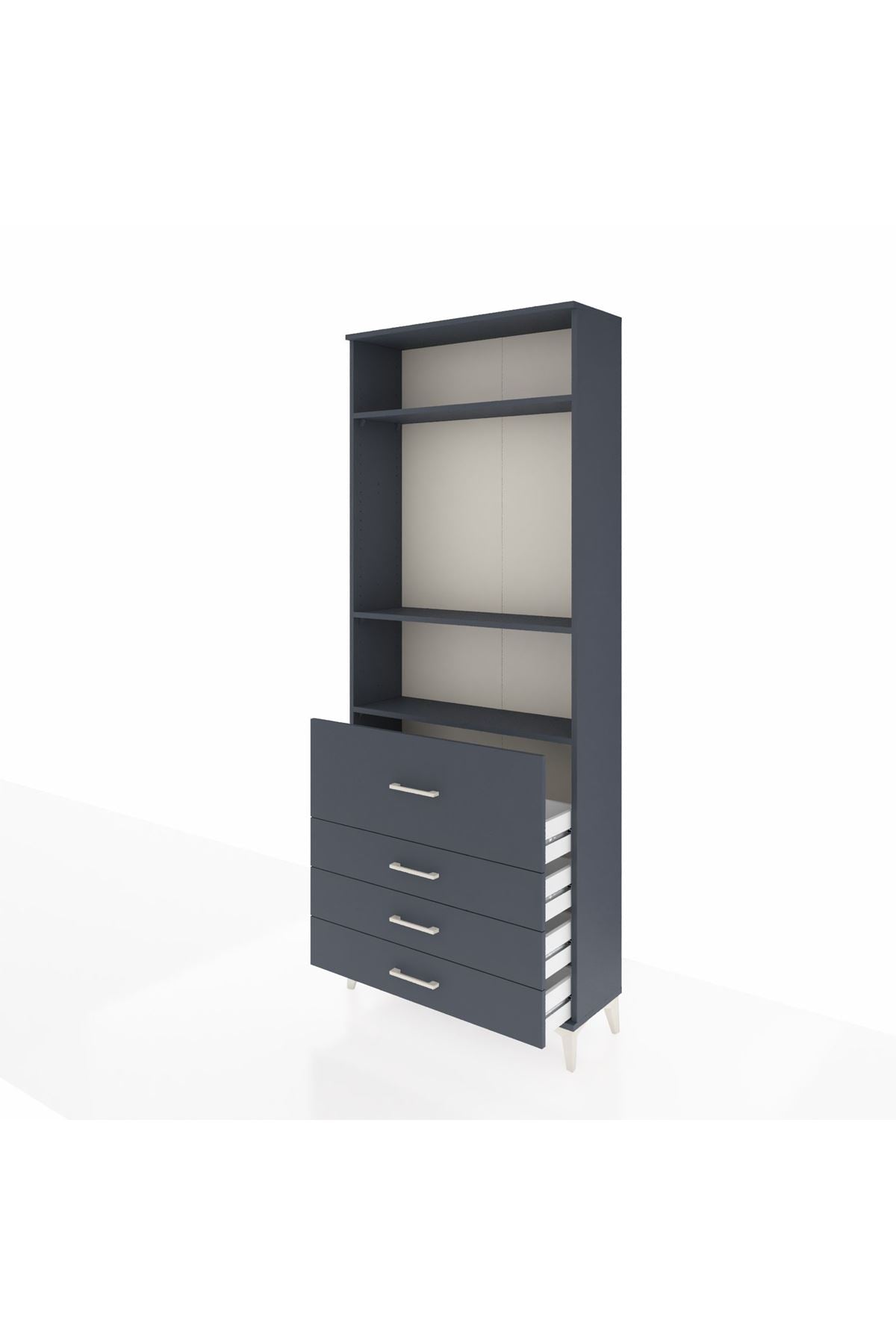 Arges Dolap 3 Raflı 4 Çekmeceli 88x30x221 - S30M090V5A