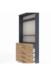 Arges Dolap 3 Raflı 4 Çekmeceli 88x30x221 - S30M090V6A
