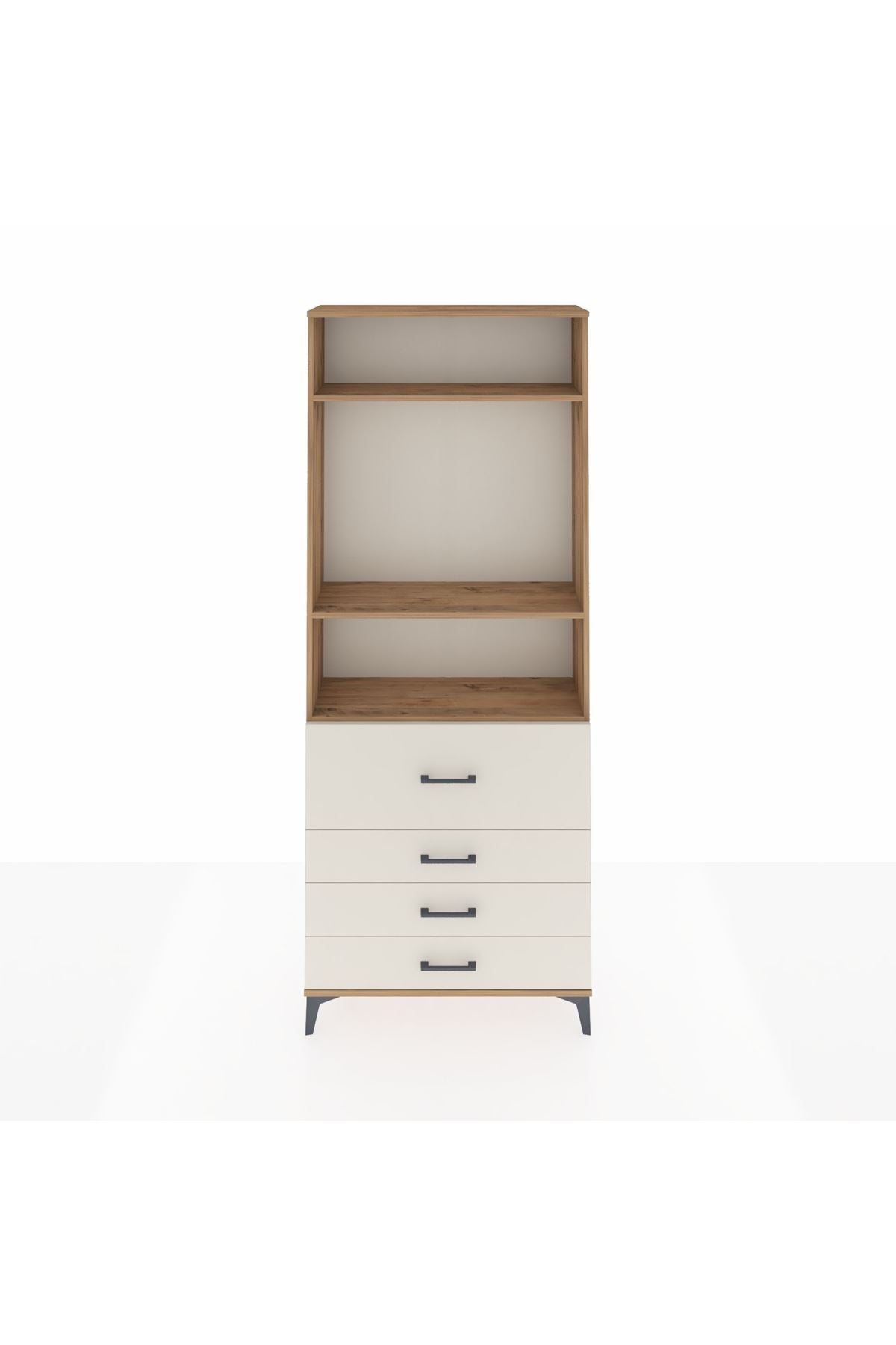 Arges Dolap 3 Raflı 4 Çekmeceli 88x30x221 - S30M090V7A