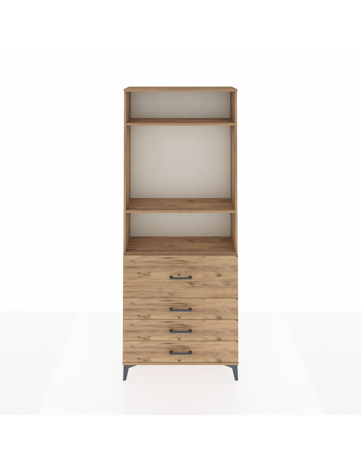 Arges Dolap 3 Raflı 4 Çekmeceli 88x30x221 - S30M090V9A