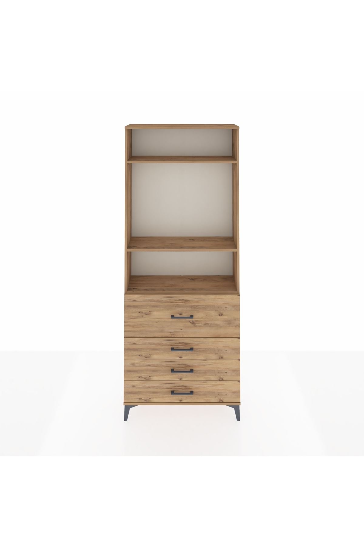 Arges Dolap 3 Raflı 4 Çekmeceli 88x30x221 - S30M090V9A