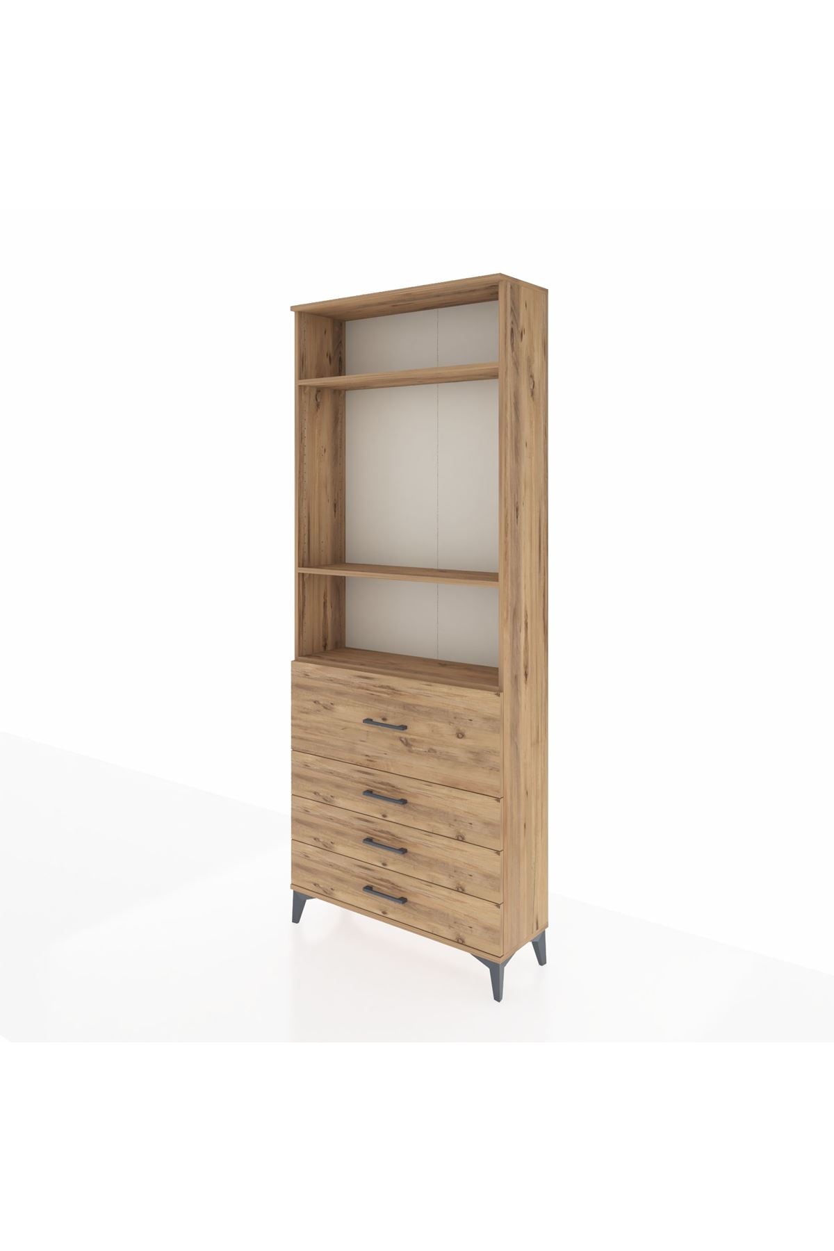 Arges Dolap 3 Raflı 4 Çekmeceli 88x30x221 - S30M090V9A