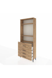 Arges Dolap 3 Raflı 4 Çekmeceli 88x30x221 - S30M090V9A