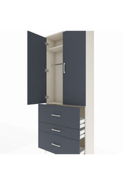 Arges Dolap 2 Raflı 3 Çekmeceli Tek Askılı 88x30x221 - S30M091V2A
