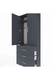 Arges Dolap 2 Raflı 3 Çekmeceli Tek Askılı 88x30x221 - S30M091V5A