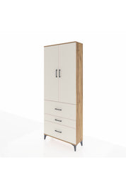 Arges Dolap 2 Raflı 3 Çekmeceli Tek Askılı 88x30x221 - S30M091V7A
