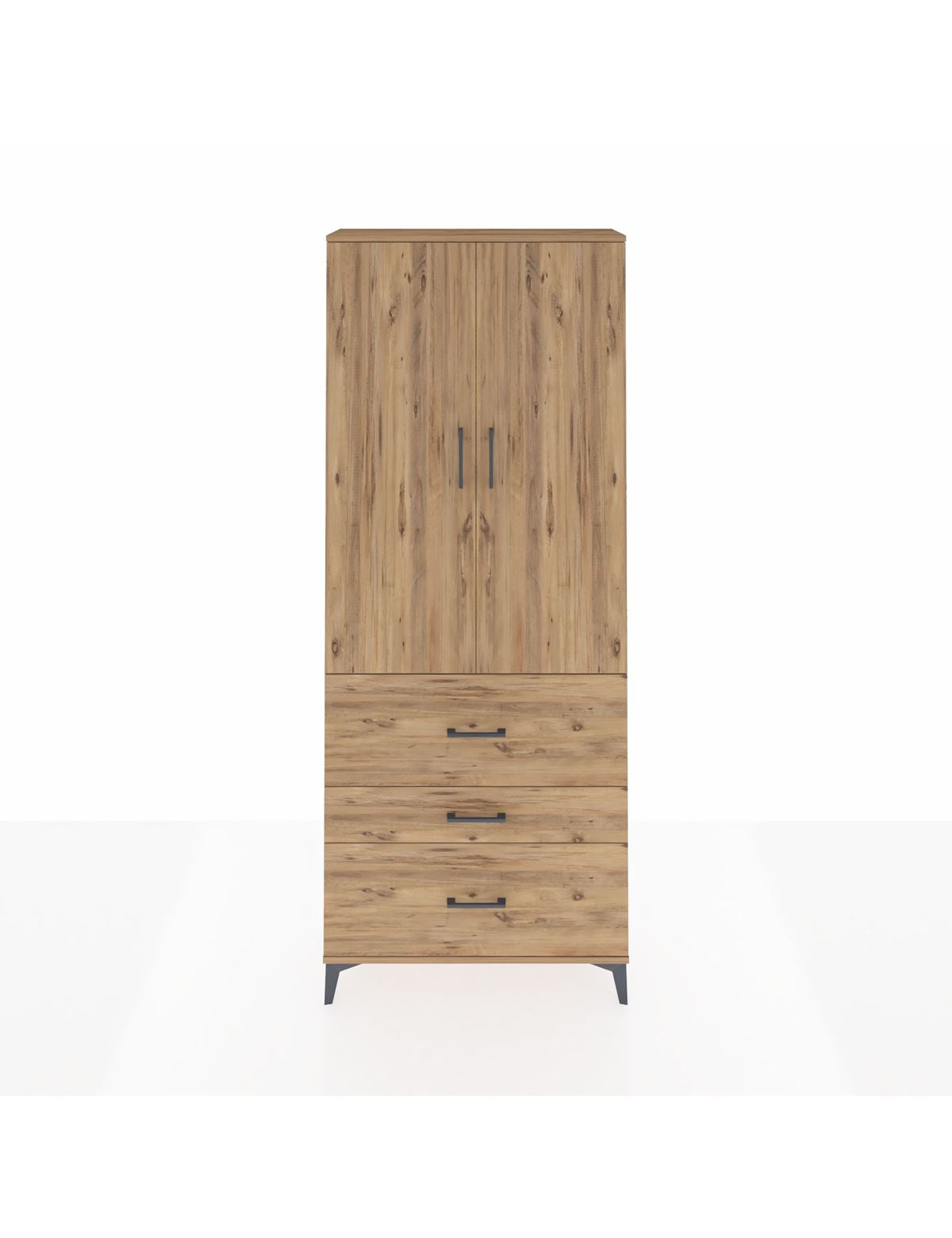 Arges Dolap 2 Raflı 3 Çekmeceli Tek Askılı 88x30x221 - S30M091V9A